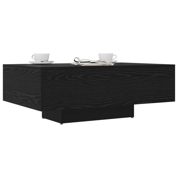 vidaXL Salontafel Zwart Eiken 85 x 55 x 31 cm