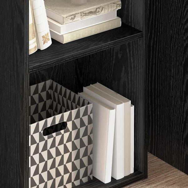 vidaXL Boekenkast Zwart Eiken 40 x 30 x 77 cm Bewerkt hout