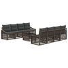 vidaXL Tuinbankenset 9 st Grijs poly rattan