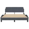 vidaXL Bedframe "Dover" 140x200 cm fluweel donkergrijs