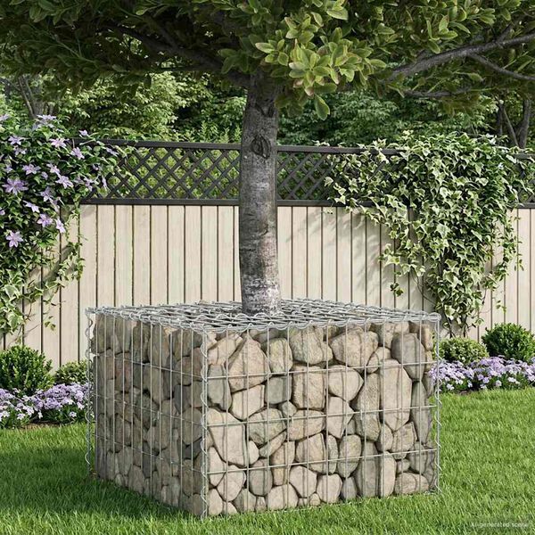 vidaXL Gabion Verhoogd Bed Zilver 60 x 60 x 40 cm Gegalvaniseerd staal