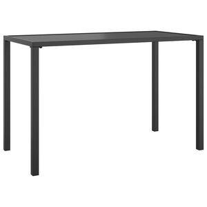 vidaXL Tuintafel 110x54x70 cm staal antracietkleurig