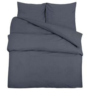 vidaXL Dekbedovertrekset 140x200 cm katoen antracietkleurig