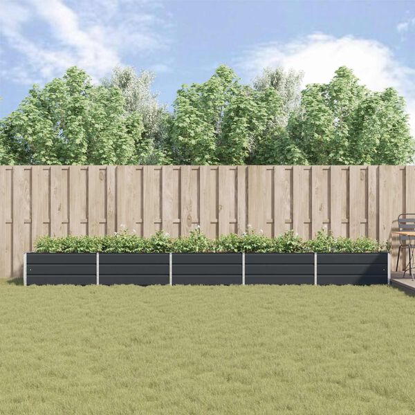vidaXL Plantenbak Antraciet 195 x 100 x 45 cm Gegalvaniseerd staal