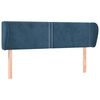vidaXL Hoofdbord met randen 147x23x78/88 cm fluweel donkerblauw