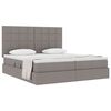 vidaXL Opslag bed met matras met opslag Taupe 200 x 200 cm Nep Leer