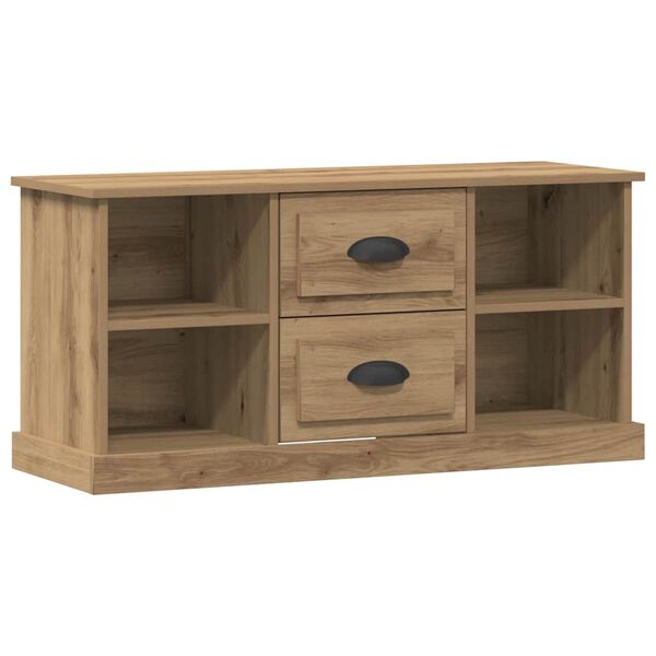 vidaXL TV-kast met lade Artisan Eiken 99,5 x 35,5 x 48 cm Bewerkt hout