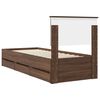 vidaXL Bedframe met lade Bruin Eiken 75 x 190 cm Ingenieurshout