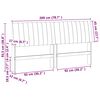 vidaXL Gestoffeerd hoofdbord Lichtgrijs 200 cm Massief grenenhout
