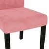 vidaXL Eetkamerstoelen 2 st fluweel roze