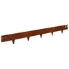 vidaXL Gazonrand 30 pcs 100 x 12 cm Staal Roestig