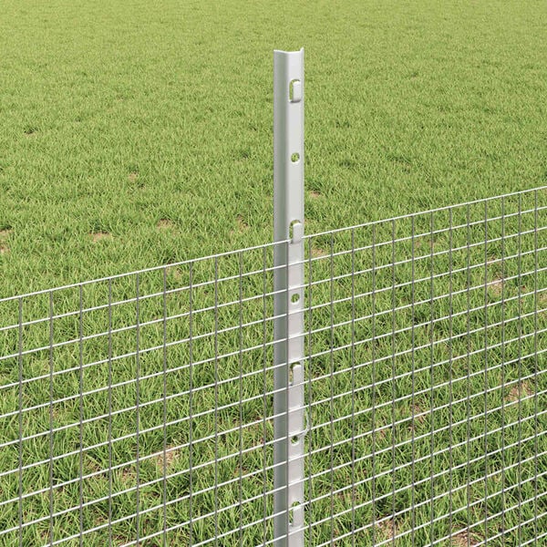 vidaXL Hek en paal Zilver 0,5 x 25 m Staal