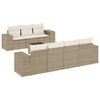 vidaXL 8-delige Loungeset met kussens poly rattan beige