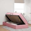 vidaXL Opbergbed met matras met matras Roze 100 x 200 cm Fluweel