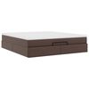 vidaXL Ottoman bed met matras 160x200cm kunstleer bruin
