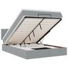vidaXL Ottoman bed met matras 140x200cm stof lichtgrijs