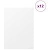 vidaXL Decorpanelen 12 pcs Wit 30 x 42 x 0.27 cm Bewerkt hout