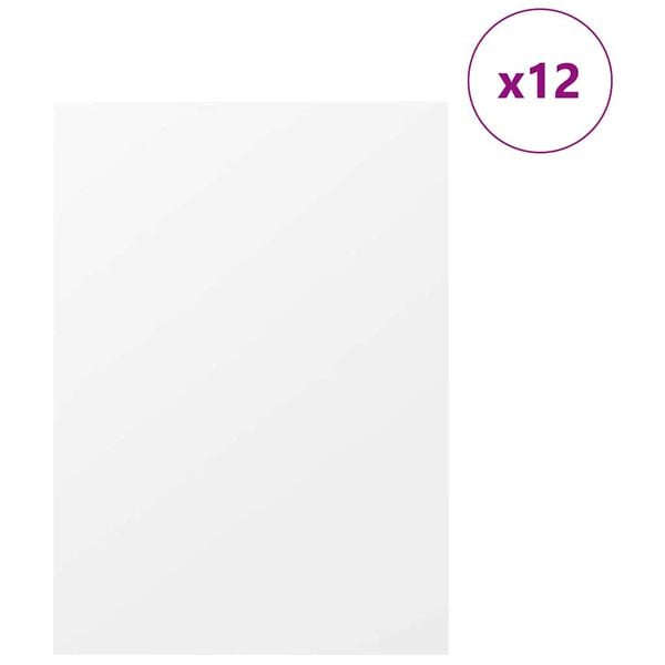 vidaXL Decorpanelen 12 pcs Wit 30 x 42 x 0.27 cm Bewerkt hout