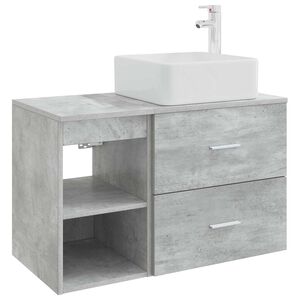 vidaXL Badkamermeubelset 2 pcs Betongrijs Bewerkt hout
