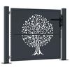 vidaXL Poort 100x100 cm met boomontwerp staal antracietkleurig