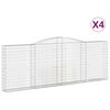 vidaXL Schanskorven 4 st gewelfd 400x30x140/160 cm ijzer