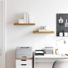 vidaXL Wandplank met opslag 2 pcs Beige 50 x 23 x 4 cm Bewerkt hout