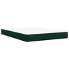 vidaXL Boxspring met matras fluweel donkergroen 140x200 cm