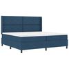 vidaXL Boxspring bed met matras met hoofdeinde Blauw 200 x 200 cm Stof