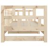 vidaXL Slaapbank uitschuifbaar massief grenenhout 2x(80x200) cm