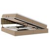 vidaXL Opslag bed met matras Cappuccino 200 x 200 cm Nep Leer