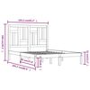 vidaXL Bedframe zonder matras massief grenenhout 160x200 cm