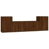 vidaXL 4-delige Tv-meubelset bewerkt hout bruin eikenkleur