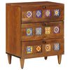 vidaXL Nachtkastje met lade Bruin 50 x 33 x 62 cm Massief Mango Hout