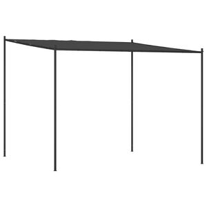 vidaXL Prieel 3x3 m 180 g/m&sup2; stof en staal antracietkleurig