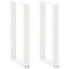 vidaXL Bartafelpoten 2 st U-vormig 50x(90-91)cm staal wit