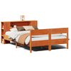 vidaXL Bed met boekenkast zonder matras grenenhout wasbruin 140x190 cm
