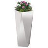vidaXL Plantenbak Zilver 30 x 30 x 75 cm Roestvrij staal