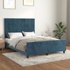 vidaXL Bedframe zonder matras 140x200 cm fluweel donkerblauw