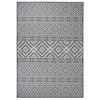 vidaXL Buitenkleed met patroon platgeweven 160x230 cm blauw