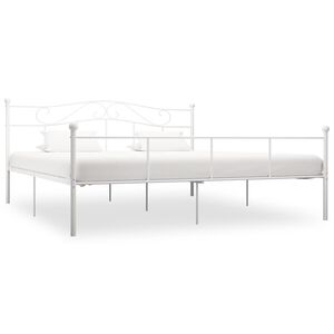 vidaXL Bedframe metaal wit 180x200 cm