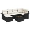 vidaXL Tuin Sofa Set 7 st Zwart poly rattan