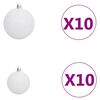 vidaXL Kunstkerstboom met verlichting en ballen set Groen 180 cm PET