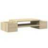 vidaXL Monitorstandaard met opbergruimte 70x27x15 cm hout sonoma eiken