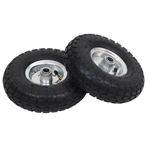 vidaXL Steekwagenwielen 4,10/3,50-4 (260x83) rubber 2 st