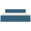vidaXL Opslag bed met matras Donkerblauw 200 x 200 cm Fluweel