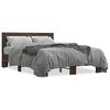 vidaXL Bedframe bewerkt hout metaal bruin eikenkleur 120x200 cm