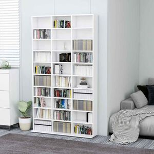 vidaXL Cd-kast 102x23x177,5 cm bewerkt hout wit