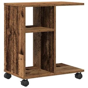 vidaXL Bijzettafel Oud hout 50 x 30 x 55 cm Bewerkt hout