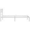 vidaXL Bedframe met hoofdbord metaal wit 90x190 cm