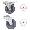 vidaXL 24 st Zwenkwielen met boutgaten 75 mm